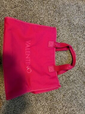 Mario Valentino Hot Pink Canvas Tote